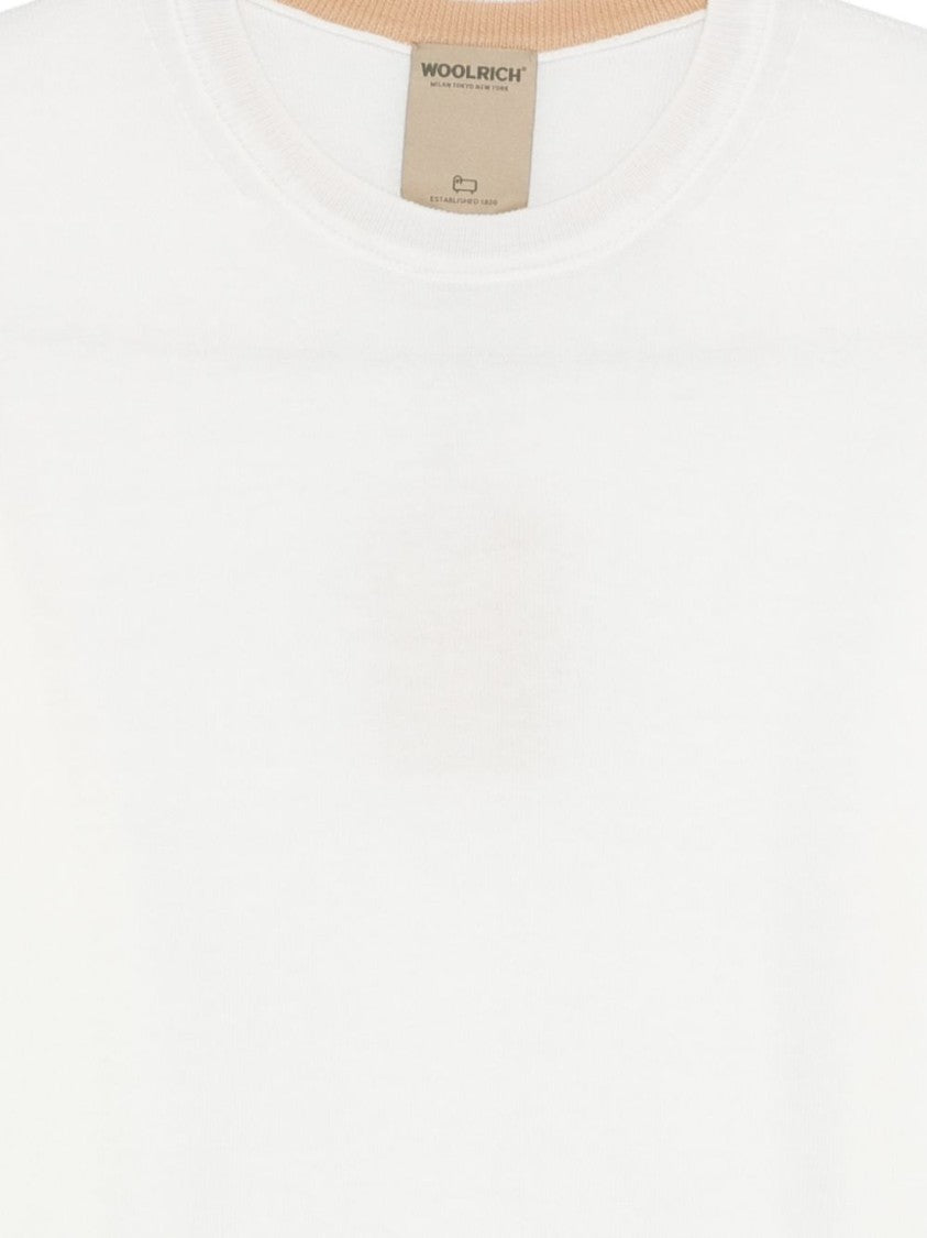 Woolrich Plain Cotton Classic Crew Neck Sweater
