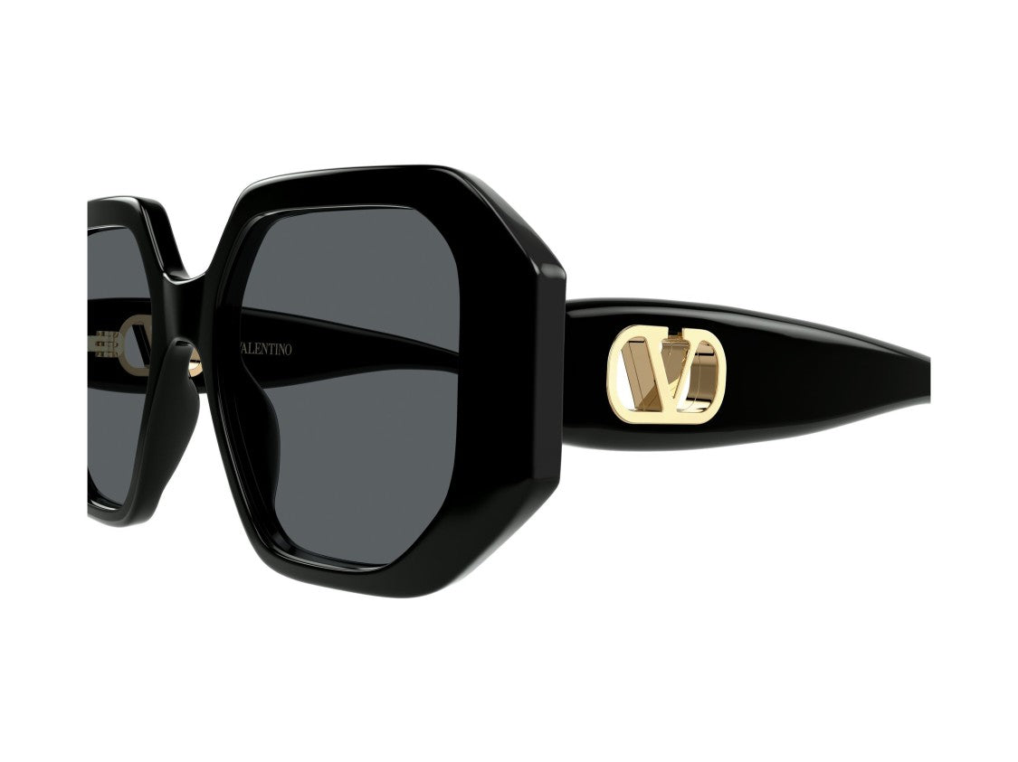 Valentino Black Vg0003sa Acetate Oversized Geometric Sunglasses