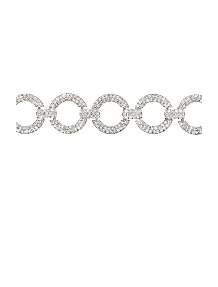 Self-Portrait Crystal Link Choker With Design