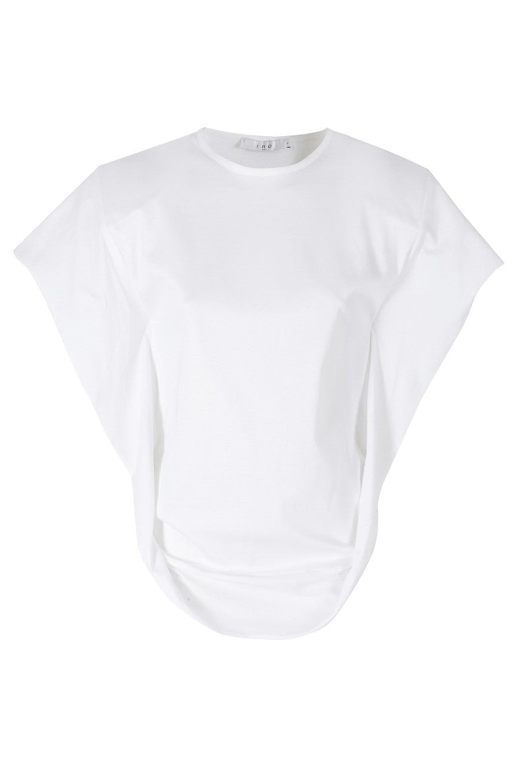 Iro White Amoria Padded Shoulder Straps Cotton T-Shirt
