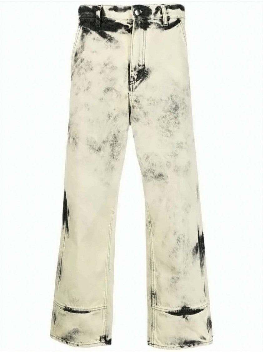 Oamc Relaxed Straight-Leg Denim Pants With Distressed Finish
