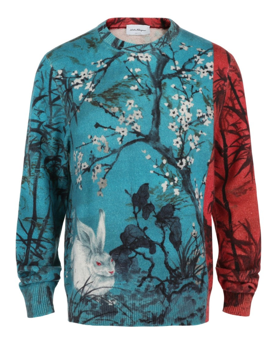 Ferragamo Crew Neck Rabbit Sweater