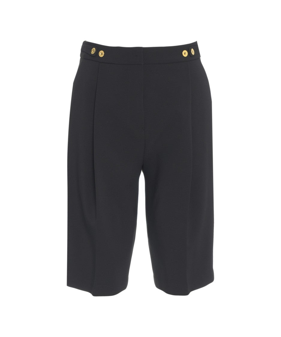 Elisabetta Franchi Bermuda Shorts With Gold Decorative Buttons