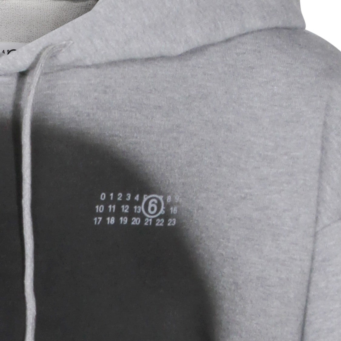 Mm6 By Maison Margiela Relaxed Fit Grey Knit Hooded Sweatshirt