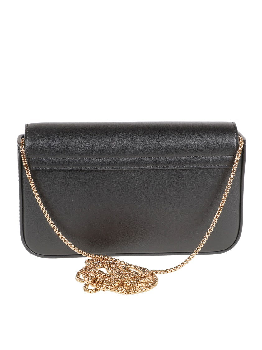 Tod's Rectangular Black Bag With Gold-Tone Accents