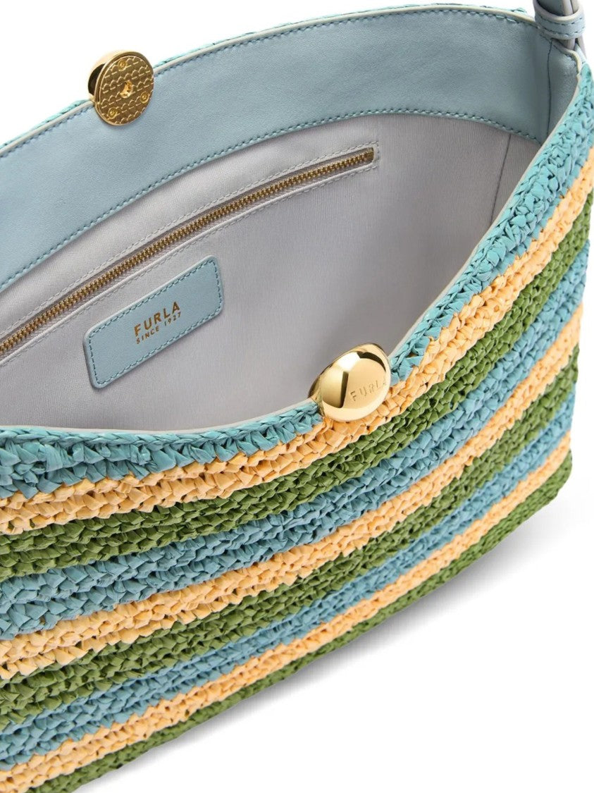 Furla Sfera Soft L Woven Striped Rectangular Bag