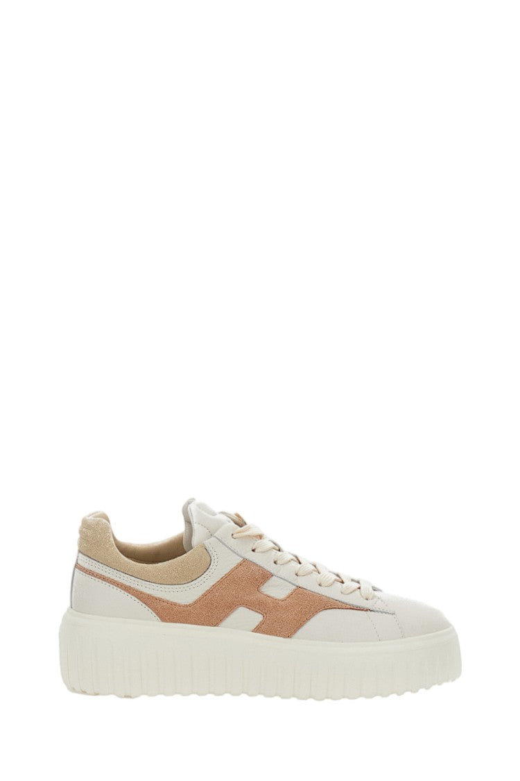 Hogan Nappa Leather Sneakers With Iconic H Striped Detail