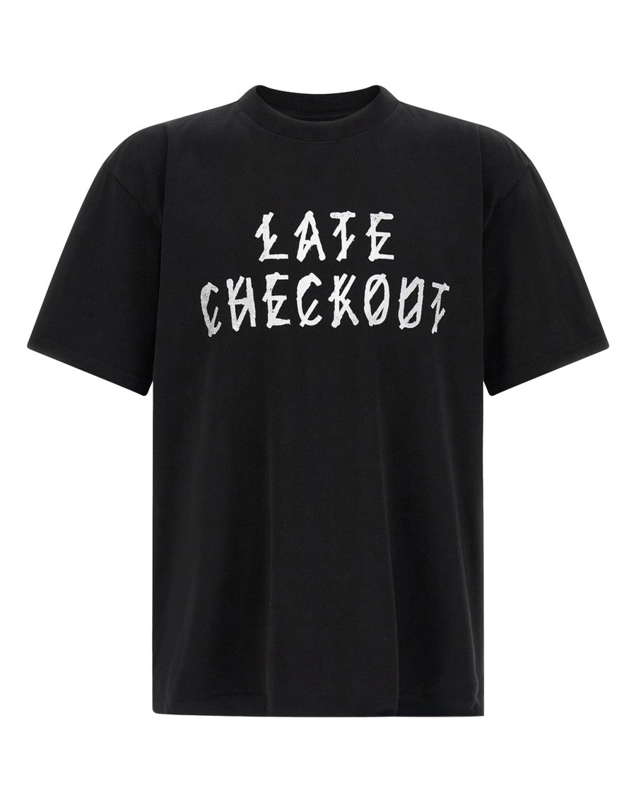 44 Label Group Black Hotel Graphic Cotton Jersey T-Shirt