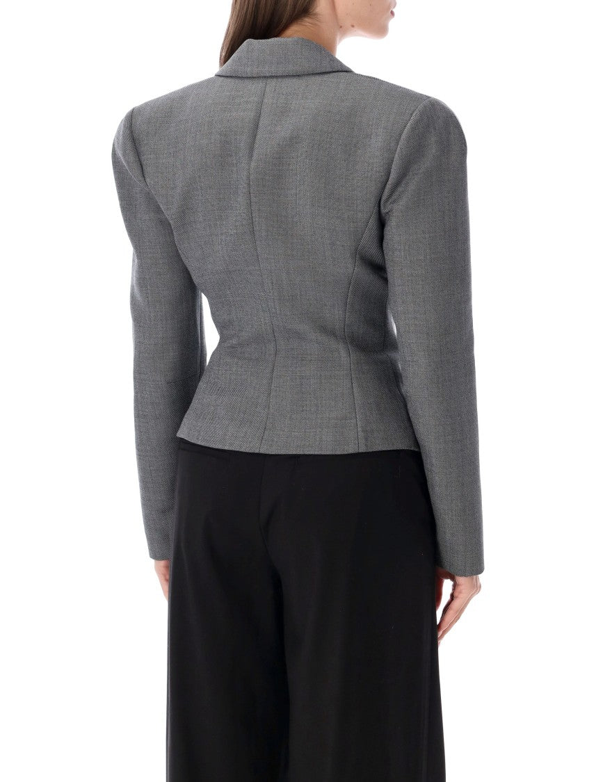 Magda Butrym Short Tailored Blazer With Structured Shoulders And Classic Lapel