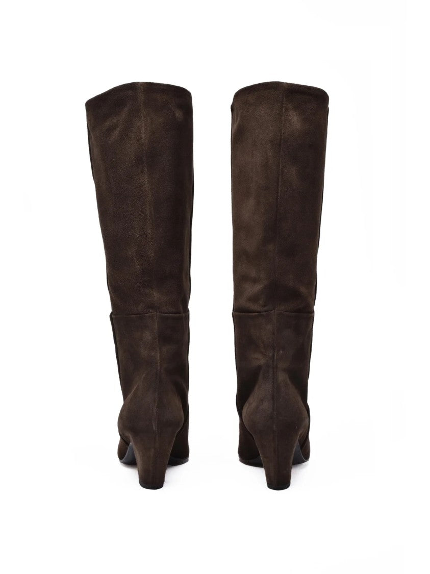 Ernesto Dolani Turquoise Suede Block-Heel Boots