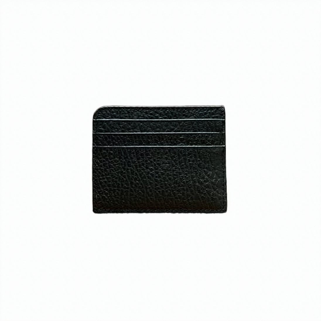 Maison Margiela Textured Black Cowhide Leather Card Holder