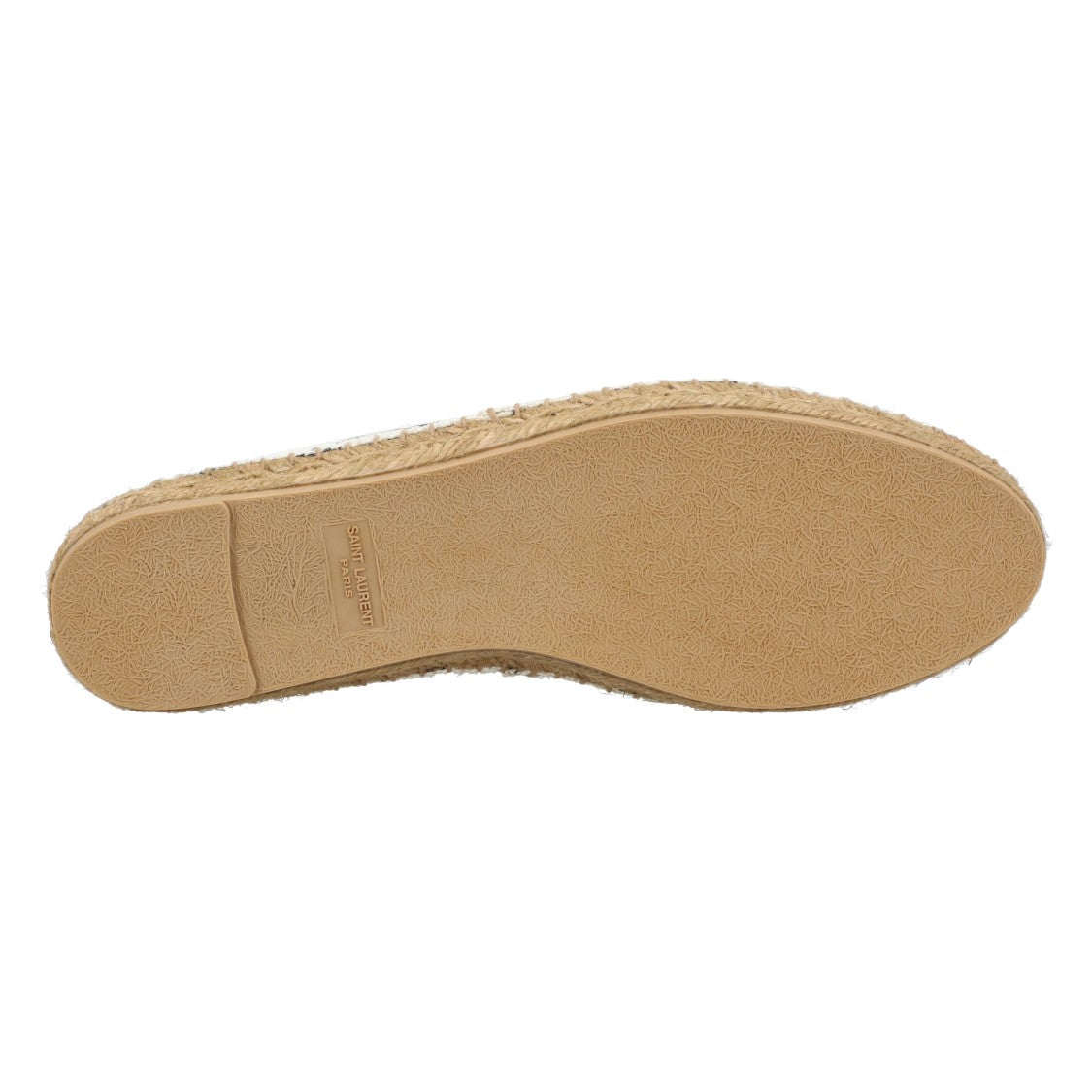 Saint Laurent Embroidered Espadrilles In Canvas Beige