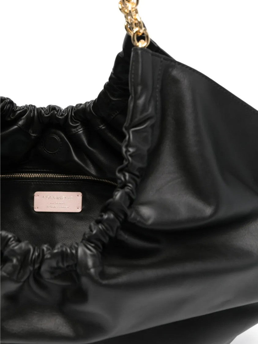 Coccinelle Black Smash Large Leather Shoulder Bag