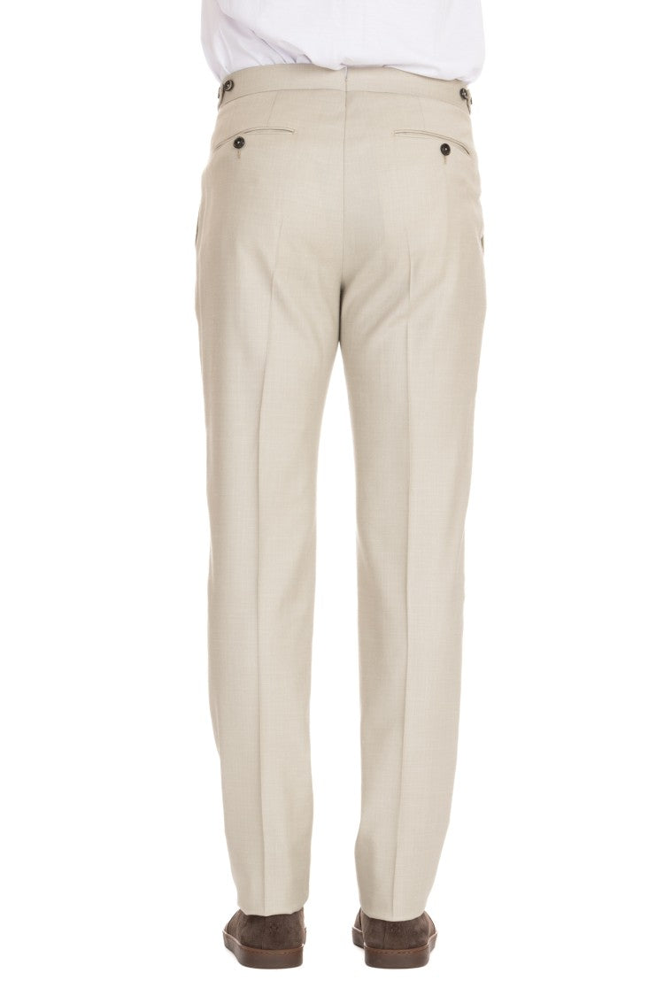 Pt Torino Wool-Silk-Linen Gentleman Fit Trousers