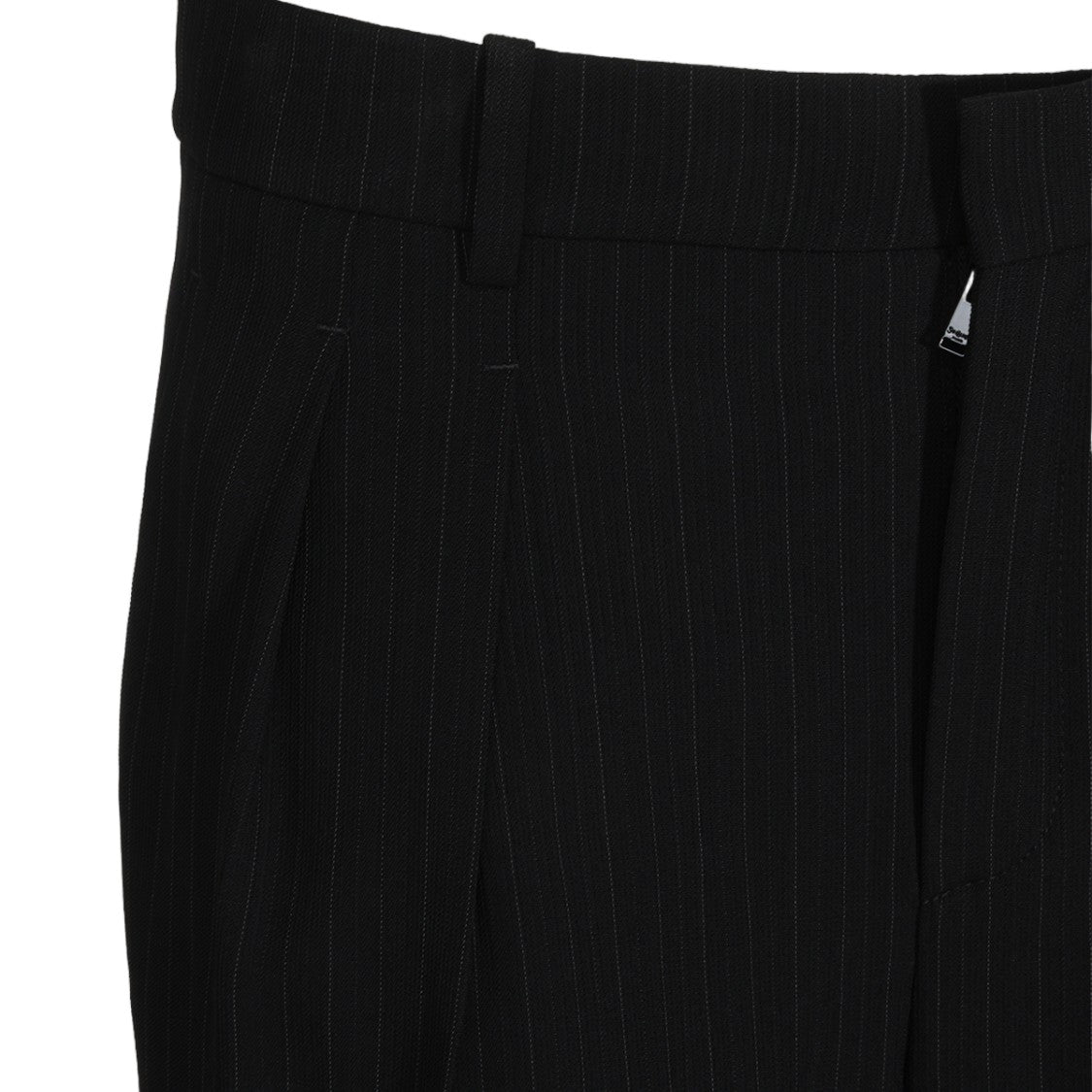 Saint Laurent Pinstripe High-Waist Tailored Slim-Fit Pants