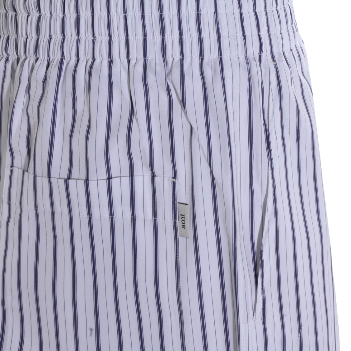 Ami Paris Relaxed Fit Vertical Striped Shorts