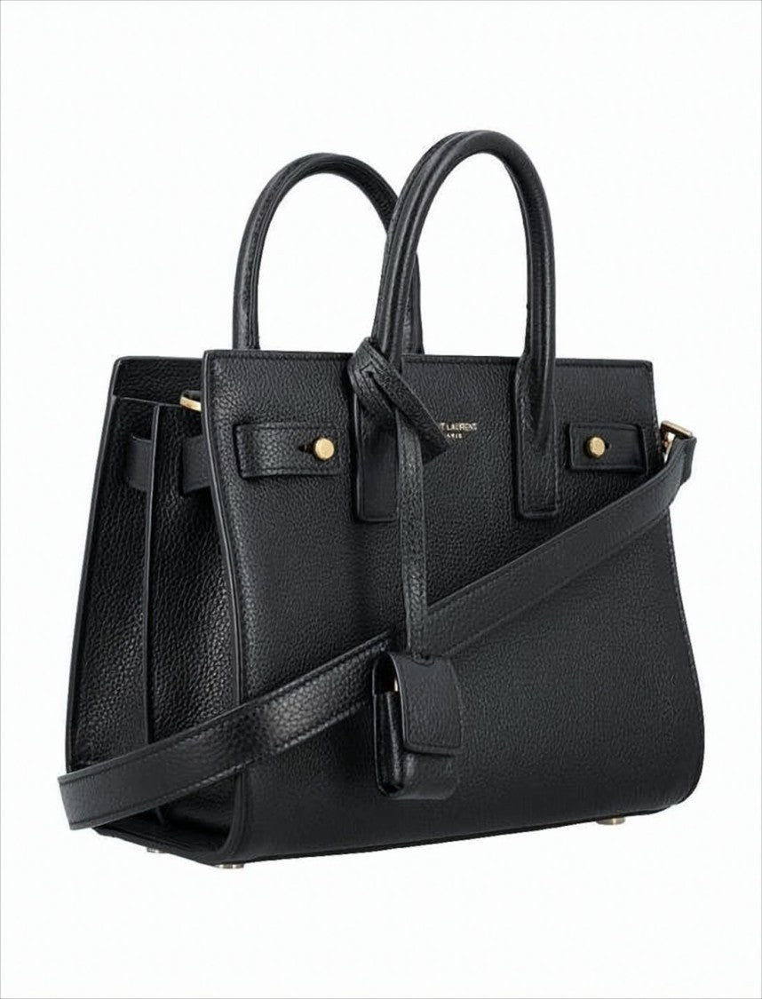 Saint Laurent Textured Calfskin Tote Bag