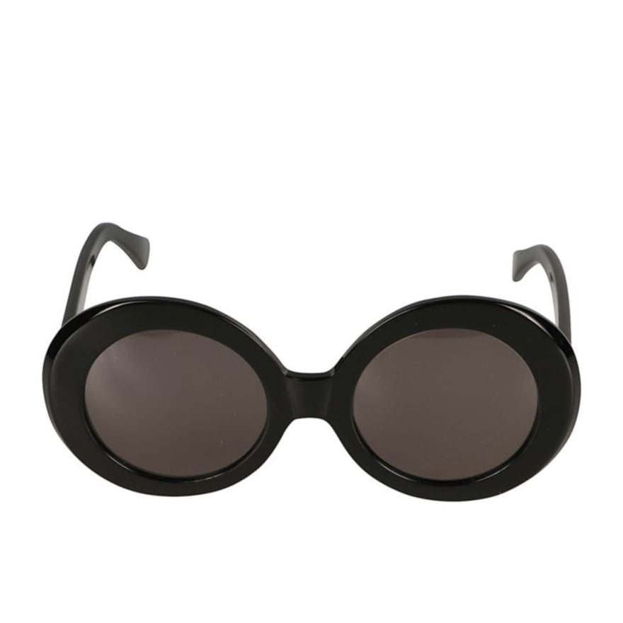 Kador Audrey Round Lens Sunglasses With Glossy Black Frames