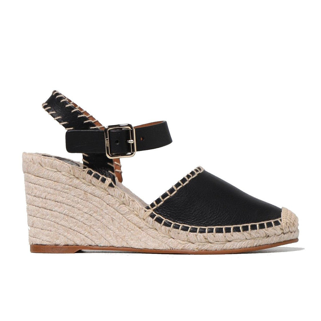 Chloé Leather Wedge Sandals