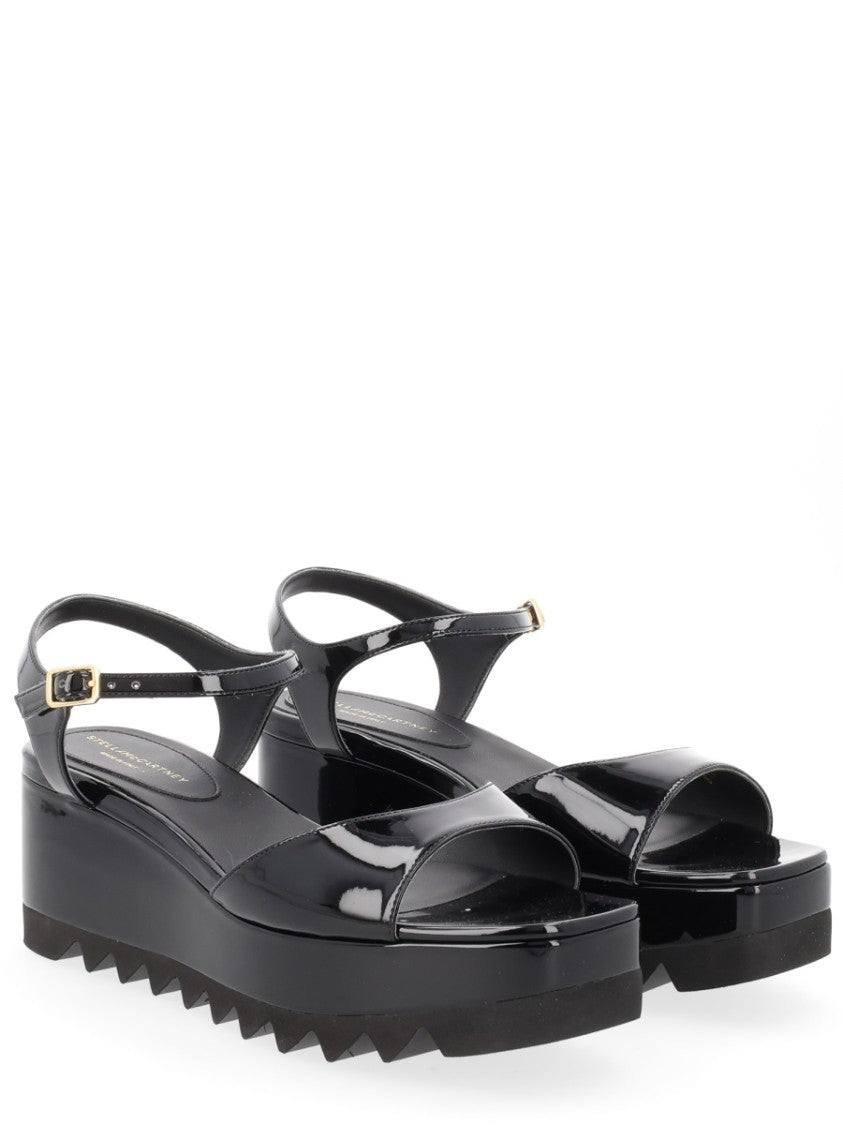 Stella Mccartney Elyse Glossy Platform Wedge Sandals