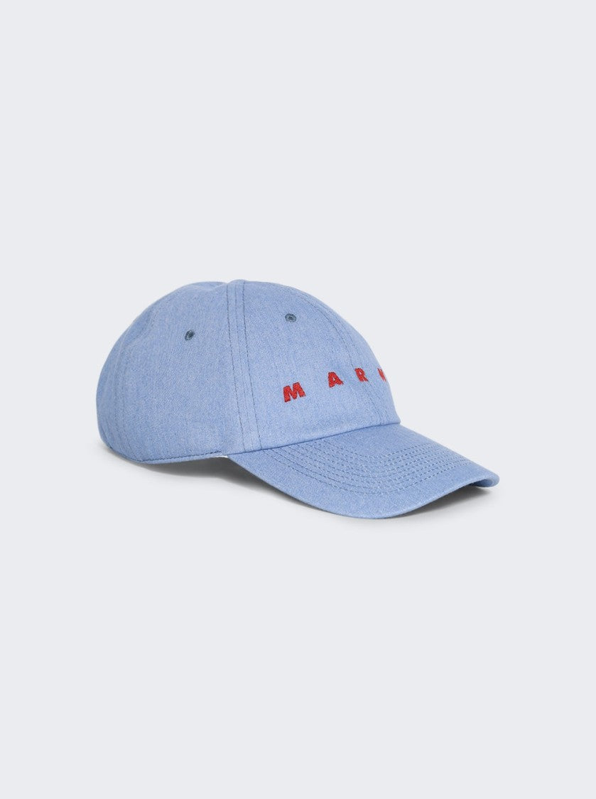 Marni Logo Cap Iris Blue