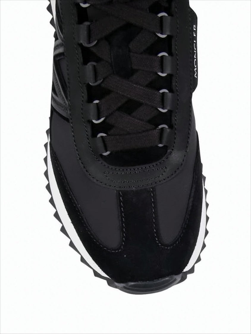 Moncler Black Nubuck And Suede Sneakers