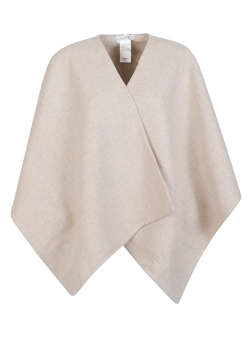Max Mara Serra Draped Alpaca-Blend Asymmetrical Cape