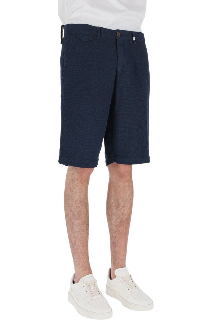 Myths Woven Cotton-Linen Denim Shorts