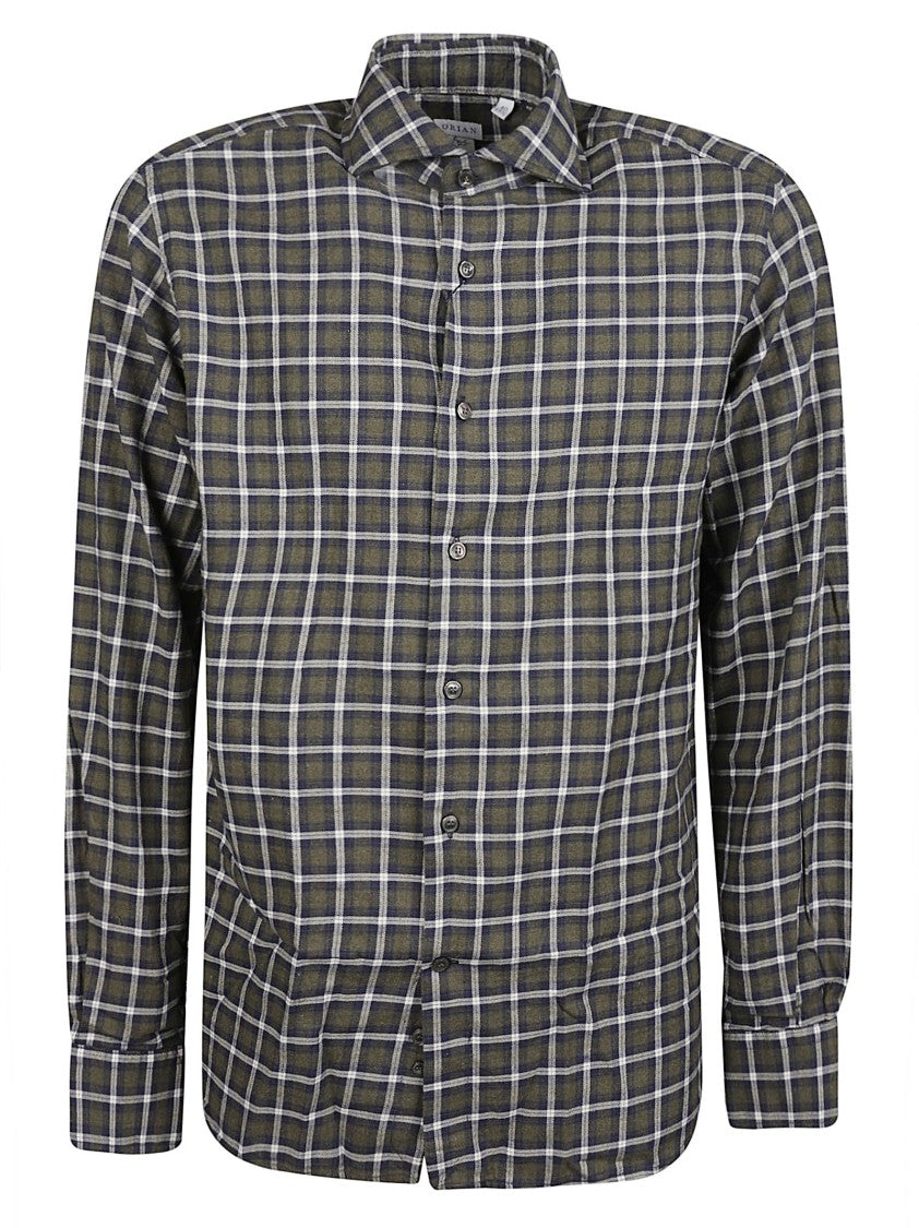 Orian Plaid Washed Long Sleeve Casual Shirt