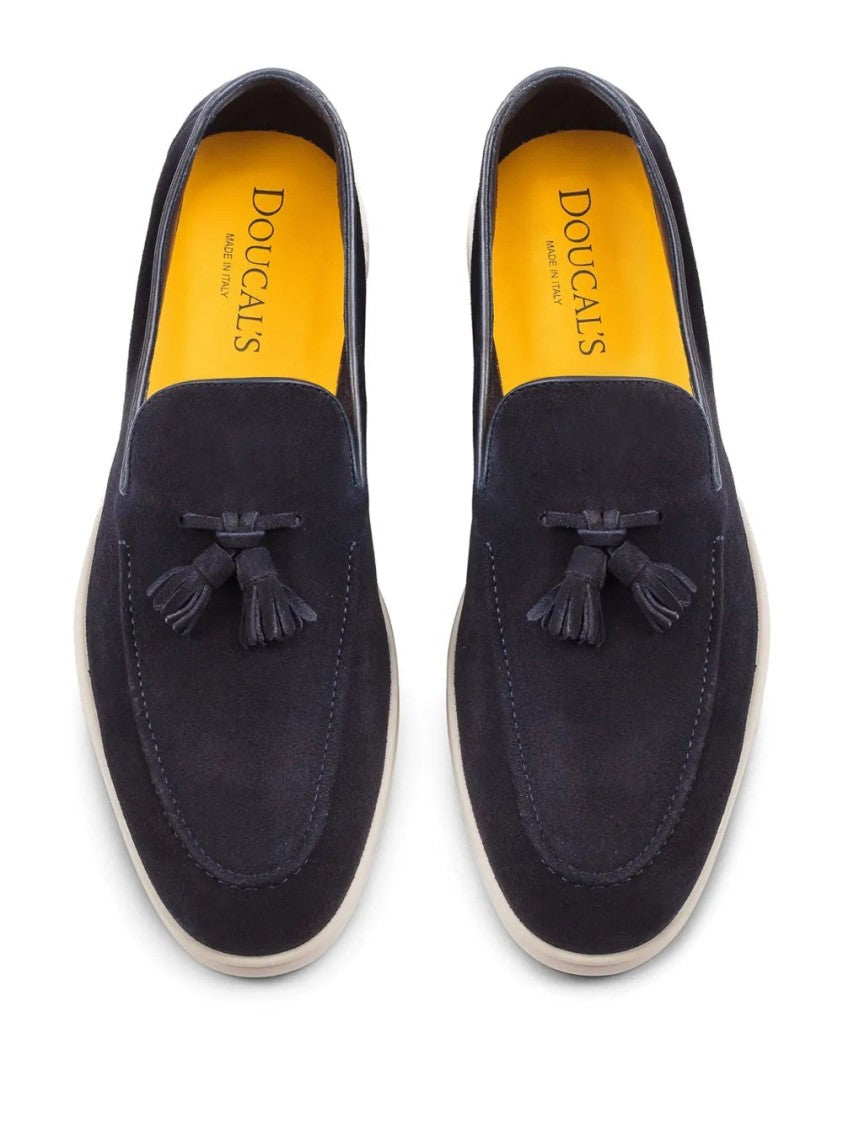 Doucal's Tassel Suede Loafers