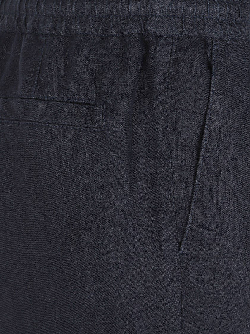 Brunello Cucinelli Relaxed Fit Linen Shorts With Drawstring Waistband