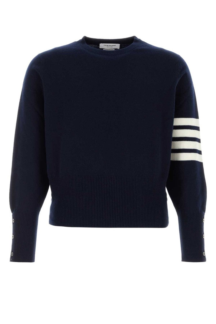 Thom Browne Navy Blue Cashmere Sweater