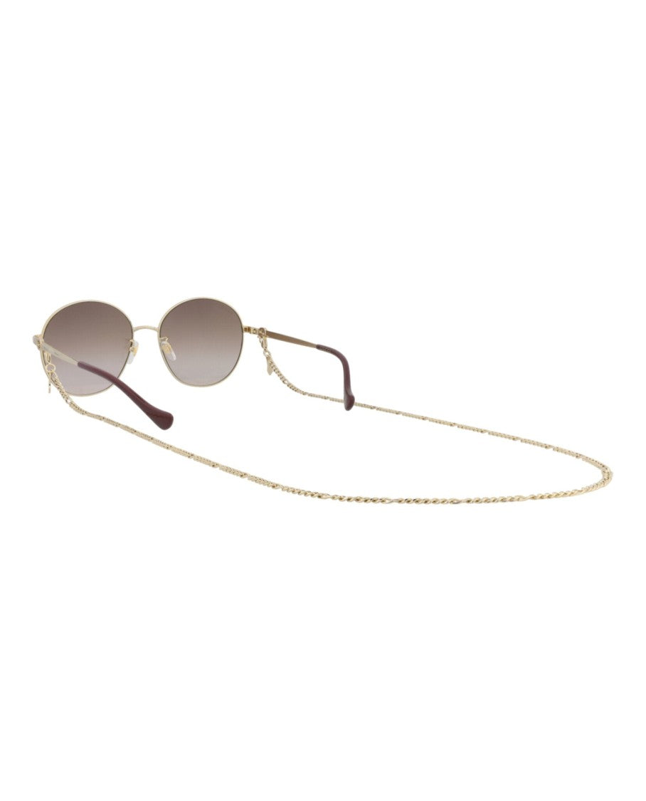 Gucci Round-Frame Metal Sunglasses