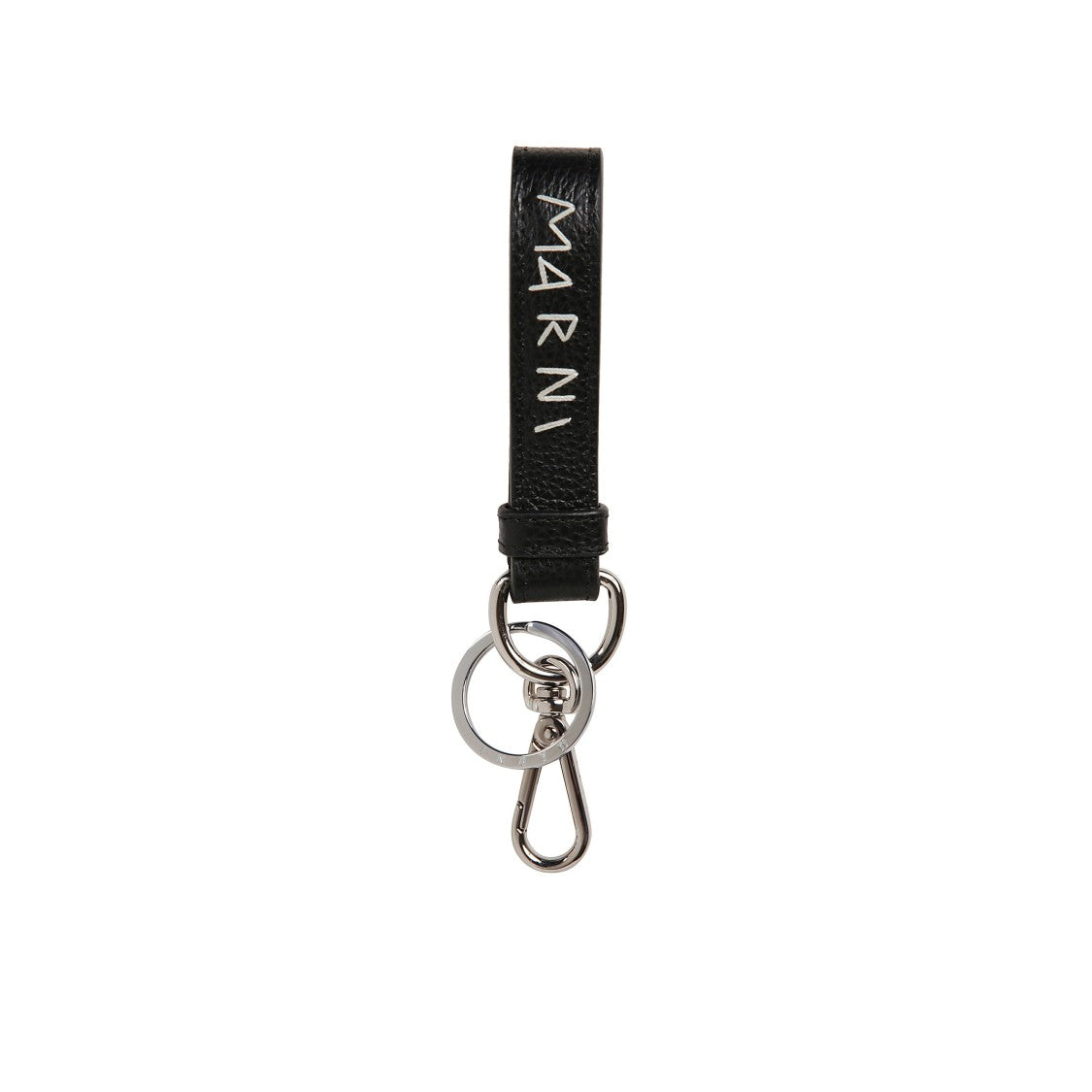 Marni Engraved Signature Leather Keychain