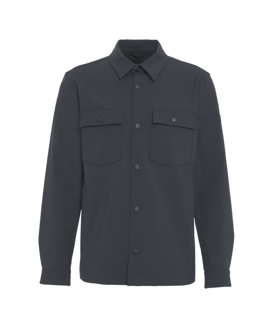 Alpha Tauri Black Overshirt With Functional Details