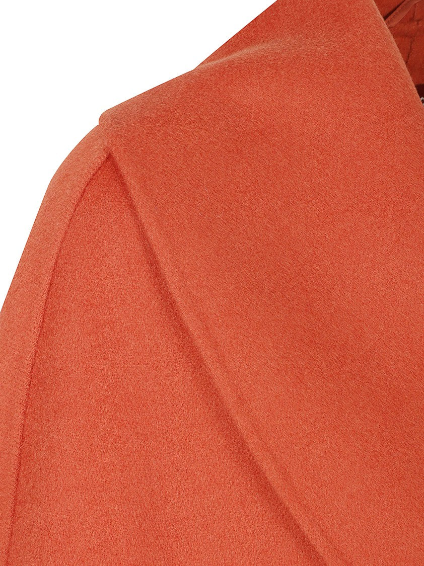 Max Mara Minimalist Wrap Coat With Self-Tie Belt
