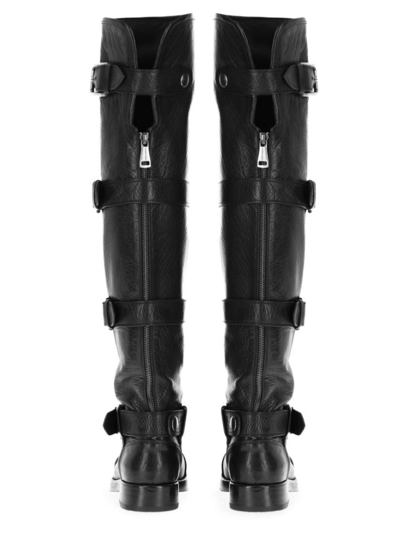 Dolce & Gabbana Tall Black Leather Boots