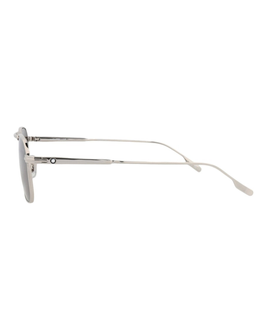 Montblanc Square-Frame Metal Sunglasses