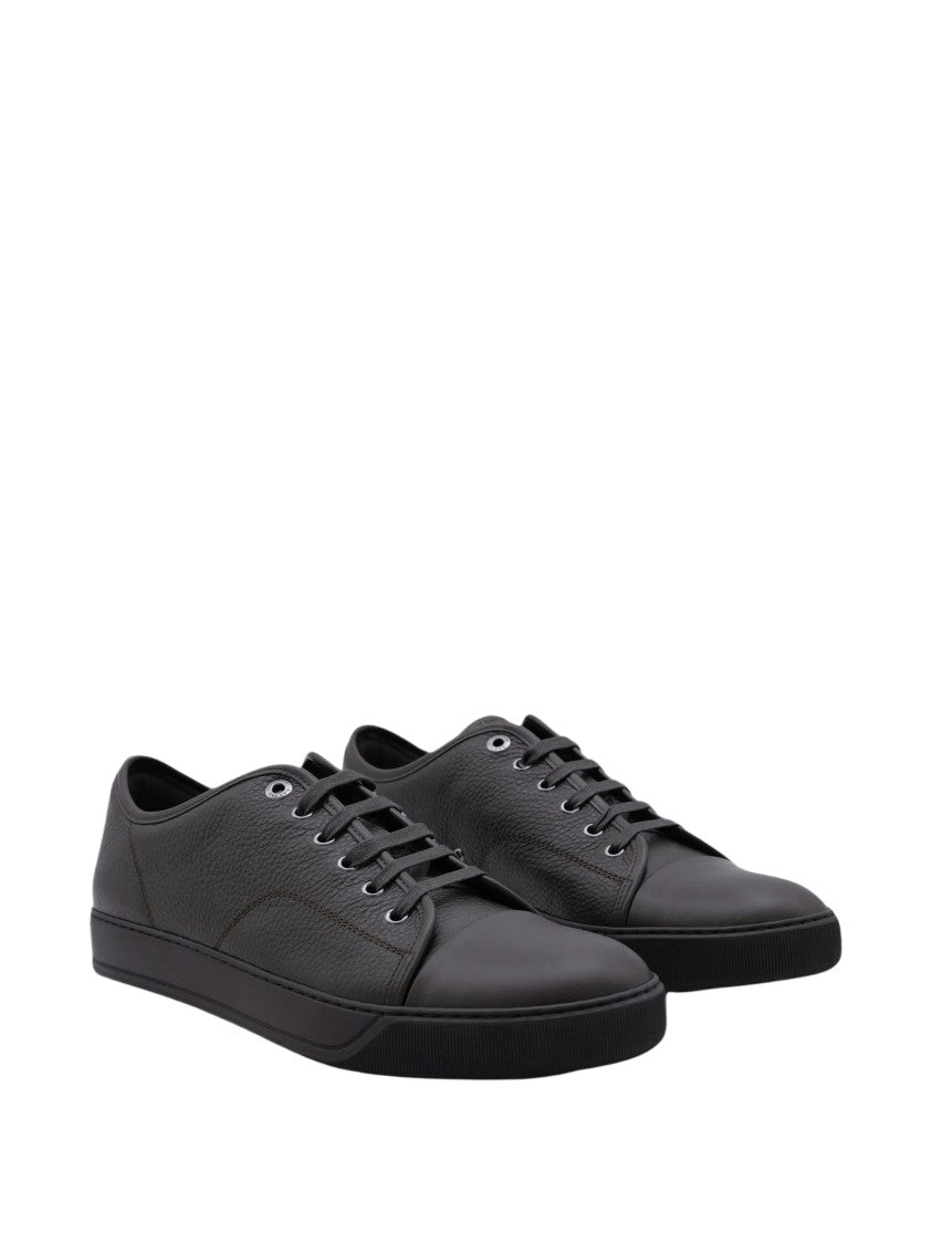 Lanvin Dbb1 Leather Low-Top Sneakers