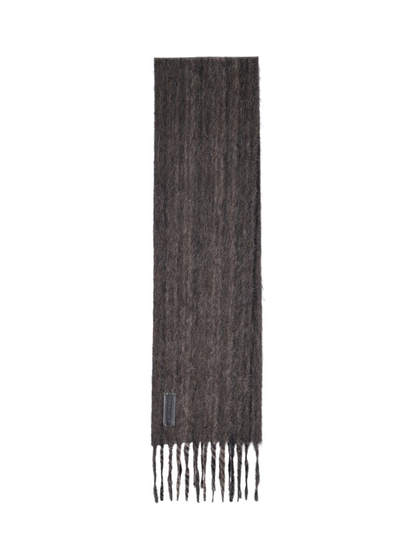 Our Legacy Brown Estate Fringed Wool Scarf