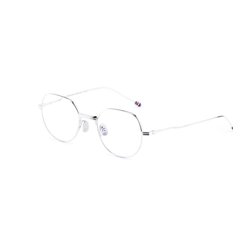 Thom Browne Ueo935a Geometric Silver Metal Frame Eyeglasses