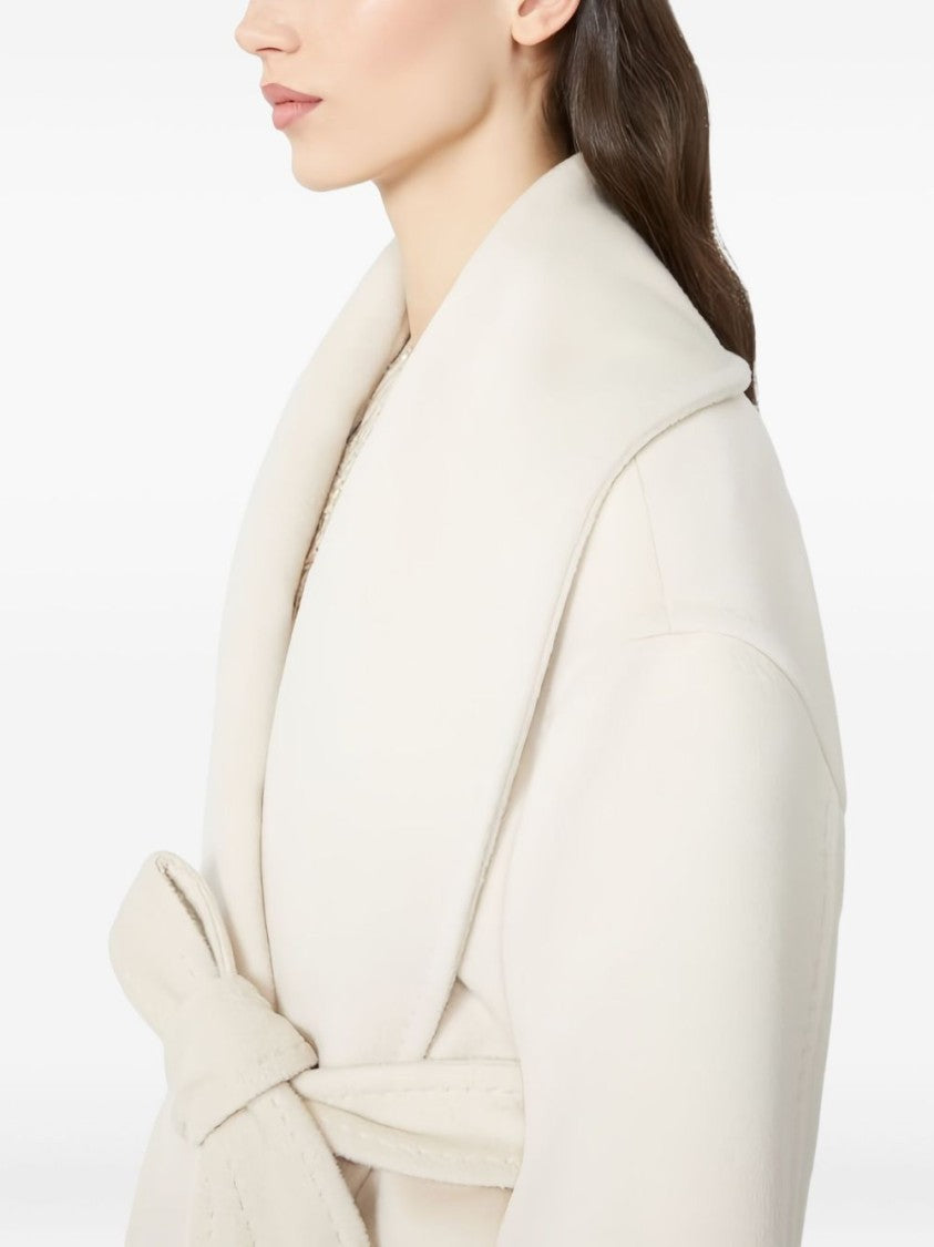 Max Mara Oversized Coat In Soft Almond