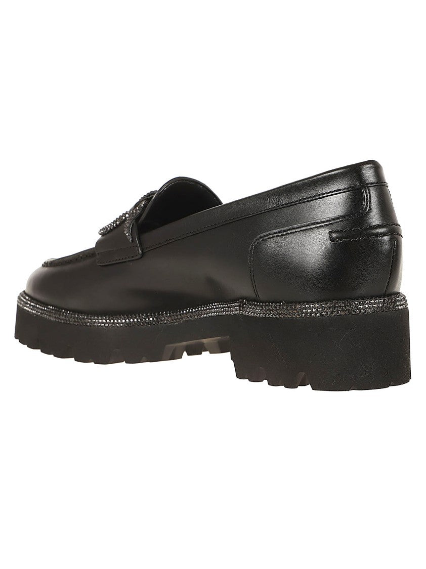 René Caovilla Morgan Leather Moccasin