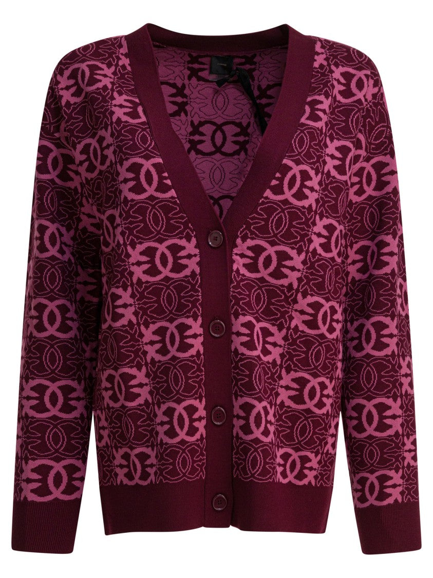 Pinko Bordeaux Viscose-Poly Knitwear