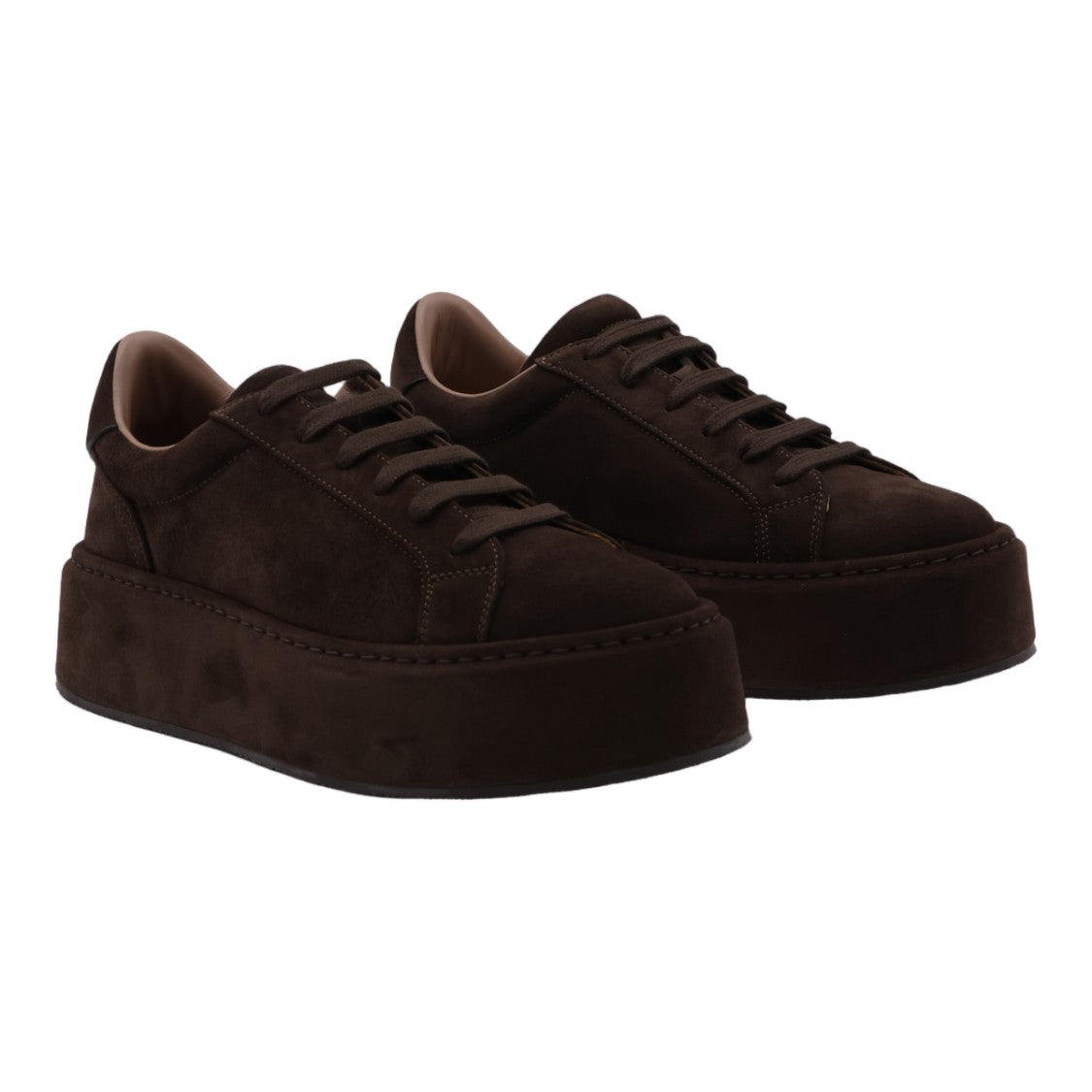 Casadei Thick-Soled Sneakers With Suede-Like Upper