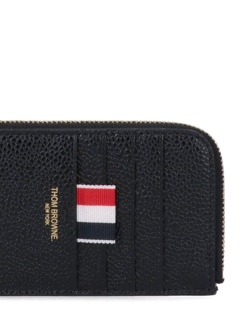 Thom Browne Logo Zip Wallet – Black