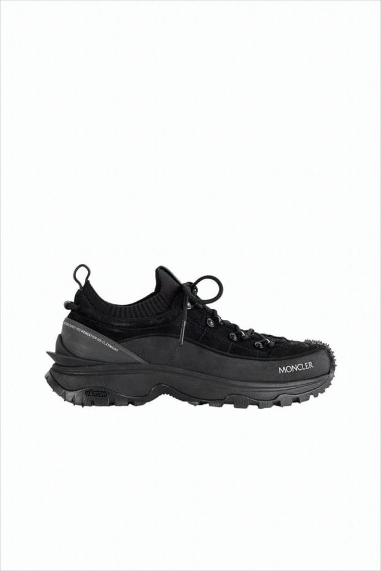 Moncler Low-Profile Black Sneakers With Rugged Rubber Sole