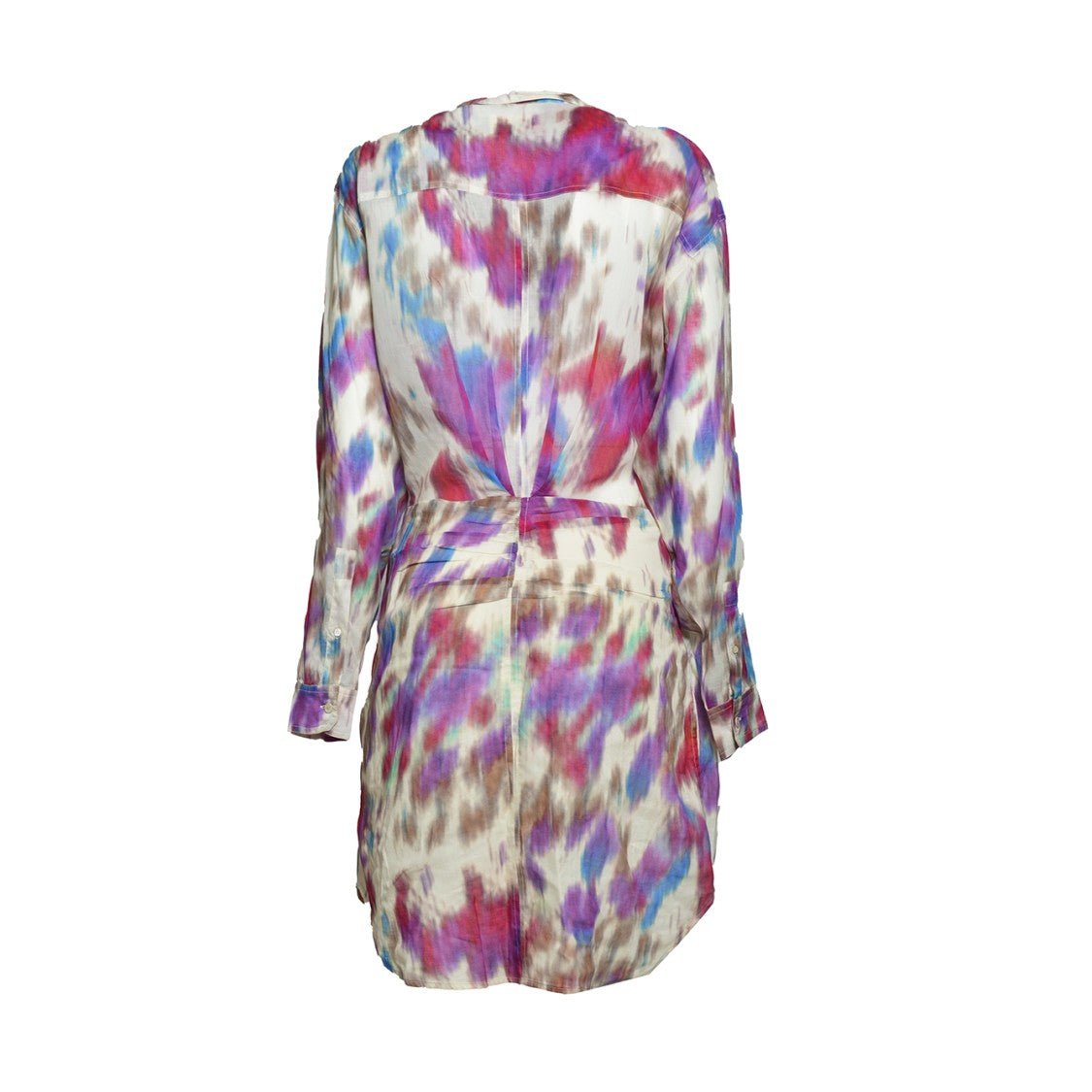 Isabel Marant Étoile Nueva Short Dress In Printed Cotton - Beige/Raspberry