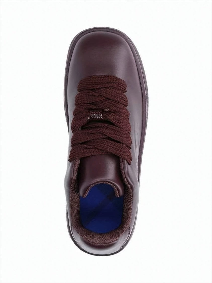 Burberry Low-Top Burgundy Calf Leather Sneakers