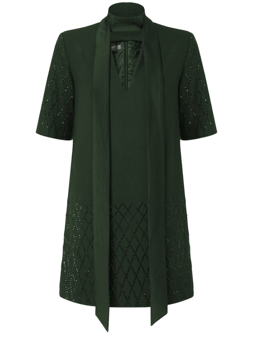 Pinko T-Shirt Style Dress With Rhinestones